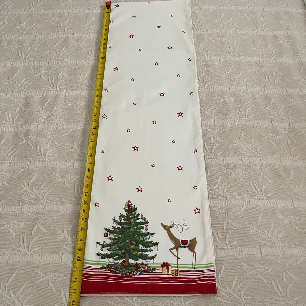 Spode Avanti Linens Christmas/Holiday Table Runner 86" x 13.5" EUC!!